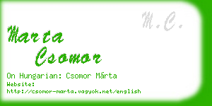marta csomor business card